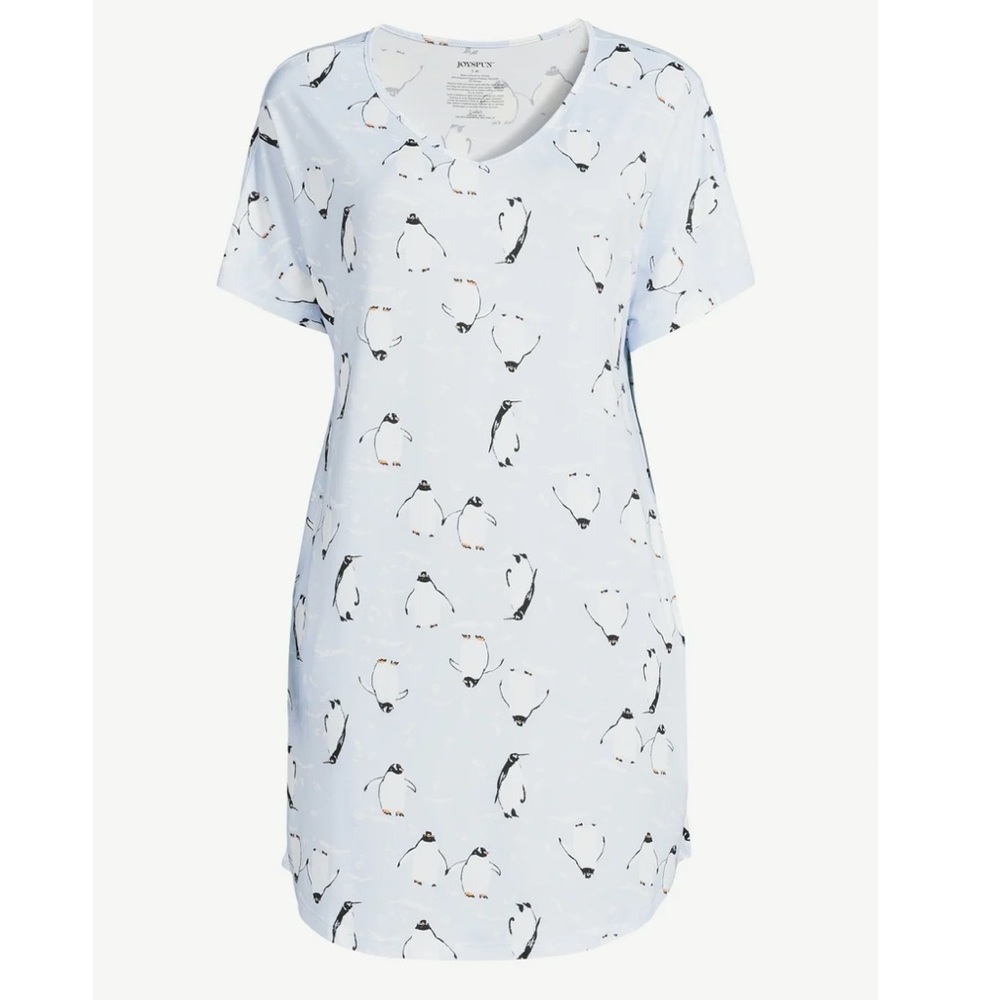 Women's Short Sleeve Sleepshirts, color: Soothing Blue